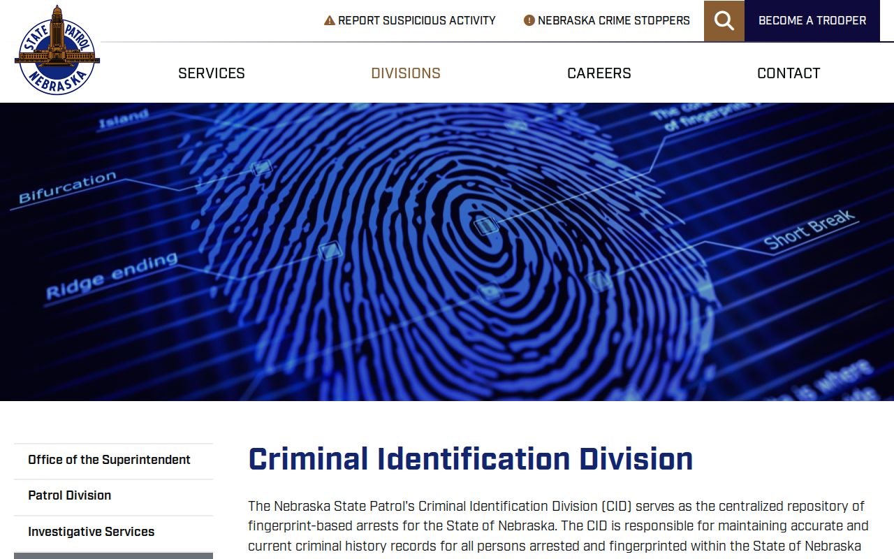 Grant County criminal records Nebraska criminal identification office